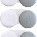 RHUI Contact Lens Cases for Travel, Daliy Use-3 Pcs Grey