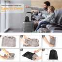 Inflatable Foot Rest/Leg Pillow | Adjustable Height | Make a Flat Bed for Kids and Toddlers | Great for Airplane, Train, car,Travel Grey, 2 Pack