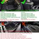Full Size Center Console Organizer Tray Compatible with 2019-2022 Chevy Silverado/GMC Sierra 1500 and 2020-2022 2023 Silverado/Sierra 2500HD 3500HD Accessories -Full Console w/Bucket Seats ONLY, Black
