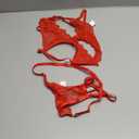 Lilosy Sexy Underwire Floral Lace Sheer Lingerie Set for Women See Through Bra and Panty 2 Piece (Medium, Red)