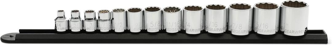 GEARWRENCH 13 Pc. 3/8" Drive 12 Pt. Standard Socket Set, SAE - 80561