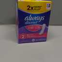 Always Discreet Incontinence Panty Liners for Bladder Leaks, Size 2, Very Light Absorbency, 120 Count