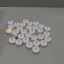 Homemory 48-Pack Novelty Flickering Flameless Tea Lights Candles, 200+Hours Battery-Operated LED Fake Candles for Wedding Table Centerpieces,Proposal,Anniversary, Ivory Base, 1.5''  H1.3'' (Warm White Glow, Wax-Color Base)