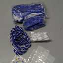 Graduation Ribbon Lei Class of 2025 Grad Lei Kit Graduation Double Braided Necklace with Honor Cord for Graduate Women Men High School College Grad Party Supplies(Blue, White)