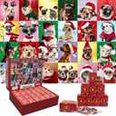 Christmas Puzzle Advent Calendar 2025,Cat Puzzles for Adult Kids senior 1008 Piece,Jigsaw Dog Puzzle 1000 Pieces Christmas Countdown Calendar 2025 for Family Entertainment Decoration Gifts (Animal)