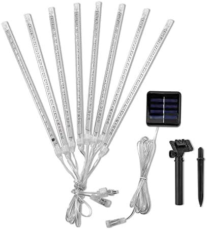 DHAEY 30cm/50cm Outdoor Waterproof Light LED Solar Meteor Shower Garland Holiday Strip Lamp for Garden Street Christmas Decoration Luopan Tracking Lighting (Color : Multicolor, Size : 30CM)