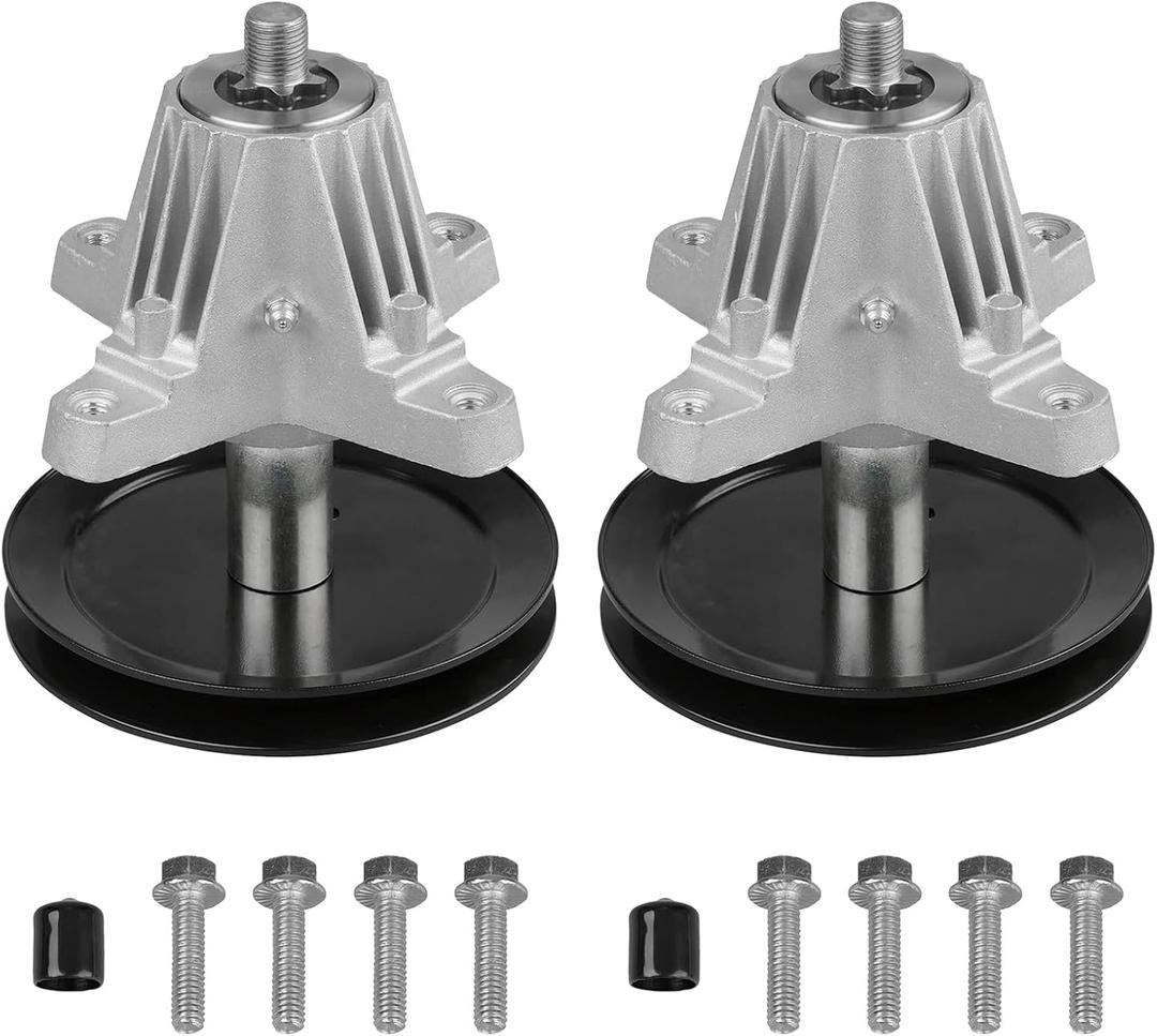 Spindle Fit for Troy Bilt Pony Mower - 918-06991 Spindle Assembly Fit for MTD Huskee Craftsman T1000 T1200 Mower and Troy Bilt TB42 TB2246 Bronco 42" Tractor, Replace 618-06991, 2 PACK