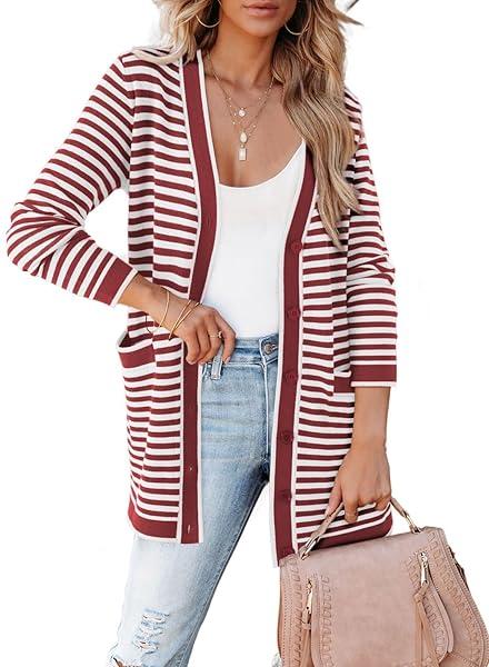 DOKOTOO CARDIGAN FALL OUTFITS FOR WOMEN CARDIGAN SWEATERS FOR WOMEN LIGHTWEIGHT FALL SWEATERS FOR WOMEN 2024 RED XX LARGE