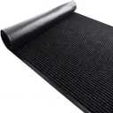 TANYOYO 3' X 6' Commercial Grade Door Floor Mat Brush Step Entrance Mat Vinyl Backed Utility Doormat Heavy Duty Floor Rugs Commercial Outdoor Carpet Indoor Entrance Mat Black