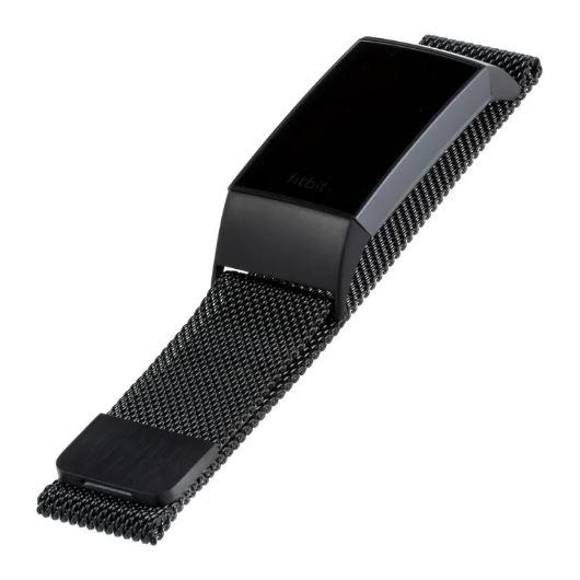 WITHit Stainless Steel Mesh BAND-For Use With FITBIT CHARGE 3~ Black- BAND ONLY
