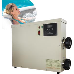Upgrade Pool Heater-11KW 220V Thermostat Electric Swimming Pool Heater,Digital Touch Display Energy Efficient Pool Water Heater for Spa Relaxation, Bathtubs and Above Ground in-Ground Pools-11KW 220V