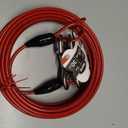 Petest 30ft Tie-Out Cable with Crimp Cover for Heavy Dogs Up to 125 Pounds Black & Red