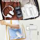 Handheld Steamer for Clothes, 1200W Foldable Travel Steamer, 20 Sec Preheat Garments Wrinkle Remover, 120V Portable Hand Iron with 150ml Water Tank, Clothes Steamer for Home Travel-White