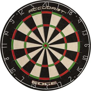 Accudart Edge Bristle Dartboard Premium Brazilian Sisal, RazorThin Spider, Rotating Metal Number Ring, Increased Playing Area, Super Thin Bullseye Ideal for SteelTip Darts