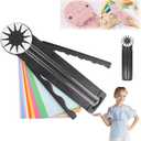 Paper Craft Edge Cutter, 12 in 1 Paper Cutter, RollingPaper Cutter with 12 Cutting Types, Multifunctional Paper Cutter Machine with Measurements for Scrapbooking (BLK)