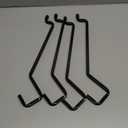 ziroland 4 Pack Heavy Duty Swivel Deck Hook Rail Hanger for Hanging Bird Feeders, Plants, Wind Chimes, Lanterns - Fits Rails 2x4, 2x6 and 2x8