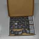 Ansible 24 Pcs Chair Leg Floor Protectors Square, Silicone Felt Furniture Leg Pads Caps Covers for Hardwood Floors (Fit:3/4" to 1-1/16") (Clear)