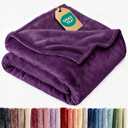 Ultra Soft Fleece Blanket Twin Size - Flannel Fleece Luxury Twin Blanket - Lightweight for Couch Bed Chair - Thick, Warm and Breathable - All Season Cozy Fuzzy, Anti-Static Microplush Bedding, Purple
