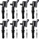 ENA Set of 8 Iridium Spark Plug and 8 Ignition Coil Pack Compatible with Ford 2005 2006 2007 2008 Explorer Sport Trac Mustang Mercury Mountaineer 4.6L V8 Replacement for FD508 SP514