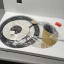 18x27 inch Large Modern Feather Leaf Shape Wall Clock for Living Room Decor, White Unique Silent Decorative Art Clock for Home Bedroom Office Dining Kitchen