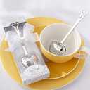 BERON Stainless Steel Tea Time Heart Tea Infuser Party Supplier (set of 20) (Silver)