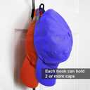 Perfect Curve CapRack | Over-The-Door Hat Organizer for Baseball Caps | 2 Straps, Holds 18-36 Adjustable Caps | Black