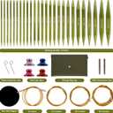 Interchangeable Circular Knitting Needles Set Includes 13 Pairs of Premium Aluminum Needles and Knitting Tools Box for Knitting Projects Use