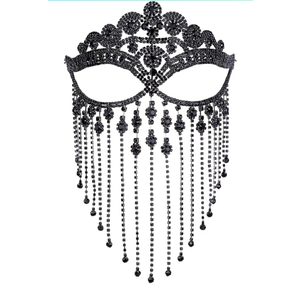 Cosplay Veil Headwear Mask Tassel Mask chain for Women Jewelry for Halloween Party Cosplay and masquerade party mask