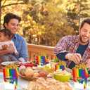 8 Pcs LGBTQ Themed Disposable Paper Popcorn Boxes Bucket Rainbow Gay Pride Month Popcorn Box Cardboard Popcorn Container for Party Disposable Snack Candy Popcorn Bags Popcorn Holder Party Supplies
