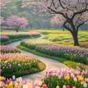 Chionox Landscape Diamond Art Kits for Adults,Flowers Street Scenery Diamond Painting Kits for Adults Beginners,5D Round Full Drill Diamond Art Scenery Craft for Home Wall Decor 12x16 inch (RS34030)