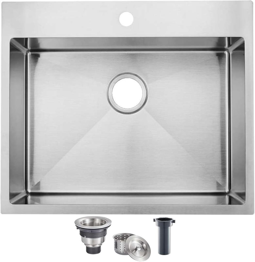 18x18 Inch Drop In Bar Sink, 18 Inch Small Kitchen Sink, Topmount Stainless Steel Small Kitchen Bar Sinks for Laundry Wet Bar Prep RV Office Outdoor Yard 18x18 Inch Drop In Bar Sink, 18 Inch Small Kitchen Sink, Topmount Stainless Steel Small Kitchen Bar Sinks for Laundry Wet Bar Prep RV Office Outdoor Yard