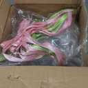 Maxdot 20 Set A Tini Bit Older Espresso Martini Birthday Party Supplies 5 oz Plastic Martini Glasses Acrylic Coupe Glasses Champagne Tower with Bows for Bachelorette Decoration(Pink, Green)