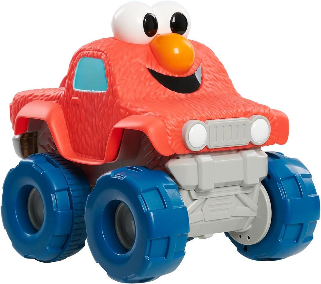 SESAME STREET Giggle N Go Monster Truck Toy Vehicle, Pops Wheelies, Sings, and Has Phrases, Kids Toys for Ages 2 Up