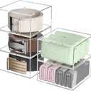 5 Layers Clear Square Acrylic Belt Organizer for Closet, Belt Holder for Accessories, Scarves, Ties, Jewelry, Bracelets-Space-Saving Storage Solution
