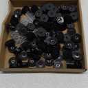 100 Pieces Rubber Feet for Cutting Board - Soft Cutting Board Feet Non Slip with 304 Stainless Steel Screws, Non Marking Small Rubber Feeteet for Furniture, Electronics Cabinet Feet (1" W x 0.33" H)