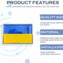 3 x Ukraine Flag Sticker Emblem Ukrainian Decal Car Chrome Flags, 2 Pack, 3 x 2 inches