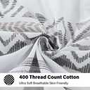 Y-PLWOMEN Duvet Cover King - 3 Pieces Aztec Striped Geometric Duvet Cover Set, 100% Cotton Duvet Cover King Size, Super Soft Bedding Duvet Covers for All Season, 104"x90", No Comforter (Charcoal/Grey/White)