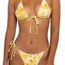 Bikinis Swimsuit Set for Women Swimwear Triangle Bathing Suit Tie String Thong Small