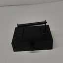 VOLDRA Toilet Paper Holder with Shelf Black Wipes Dispenser for Bathroom Toilet Paper Holder with Storage Upgrade Drawer Design Toilet Tissue Holder Adhesive Small Bathroom Shelf Wall Mount