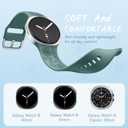 SNBLK Floral Engraved Bands Compatible with Samsung Galaxy Watch 8 Band 40mm 44mm/Galaxy Watch 8 Classic Band 46mm, 6Pack Flower Soft Silicone Sport Replacement Strap for Samsung Watch Bands Women Men