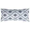Diamond Loops Throw Pillow Cover - Blue and White - 14x28 Inch - Handwoven, Textured, and Stylish - 1 Piece Cushion Cover for Sofa, Couch, and Bedroom Decor