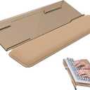 Laborio Computer Keyboard Stand for Desktop, Keyboard Riser Wrist Rest Holder for Easy Typing, Office Desk, Home, School Accessories(Coffee)