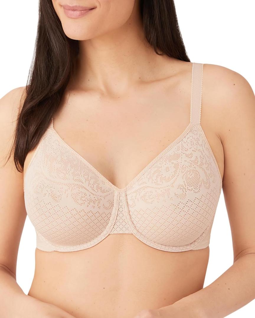 Wacoal Women's Plus Size Visual Effects Unlined Full Coverage Underwire Minimizer Bra, 857210 (44D)