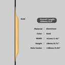5 Pack Finger Pulls for Cabinets, Streamlined Long Concealed Handle for Home Kitchen Door Drawer Cabinet, Mount Finger Edge Tab Gold Pull Aluminum (Golden,150mm/5.9" Overall Length)