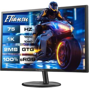 22" FHD 75Hz AMD FreeSync Monitor, sRGB 99%, HDMI, EyeCare for Game,Office | 75Hz FHD IPS LED Gaming Monitor, 2ms Response, AMD FreeSync, HDMI VGA VESA, sRGB 99%, Eye Care, PC Home Office Display Screen