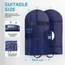 Travel Garment Bag with Zipper Pocket, Suit Bag for Suits, Dresses, Coats