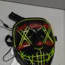 Halloween LED Light Up Mask, Scary Glowing Mask for Cosplay Costumes, Festival, Carnival Party Supplies Gifts (Green)