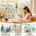 Countewol Privacy Window Films Stain Glass Cling No Glue Anti-UV Window Sticker for Bathroom Bedroom Living Room(Forest Rainbow 70.86" L*24.4" W)