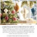 2 x AOBKIAT Christmas Tree Ornaments,Red Xmas Party Decorations-6PCS 3D Mini Glitter Edges Paper Honeycomb Ornaments,for Xmas,New Years,Birthday,Home Decor