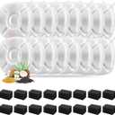32 Pcs Cat Fountain Replacement Filters 16 Pack Cat Water Fountain Replacement Filters with 16 Pack Pre-Filter Sponges, Pet Fountain Filter Fit for 95oz/2.8L Automatic Pet Fountain Cat Water Fountain